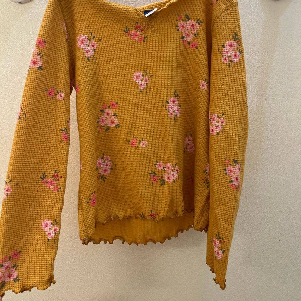 GIRLS M OLD NAVY FLORAL LONG SLEEVE